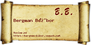 Bergman Bíbor névjegykártya